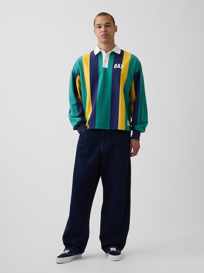 Gap &times; Sean Wotherspoon オーバーサイズ ストライプポロシャツ-1