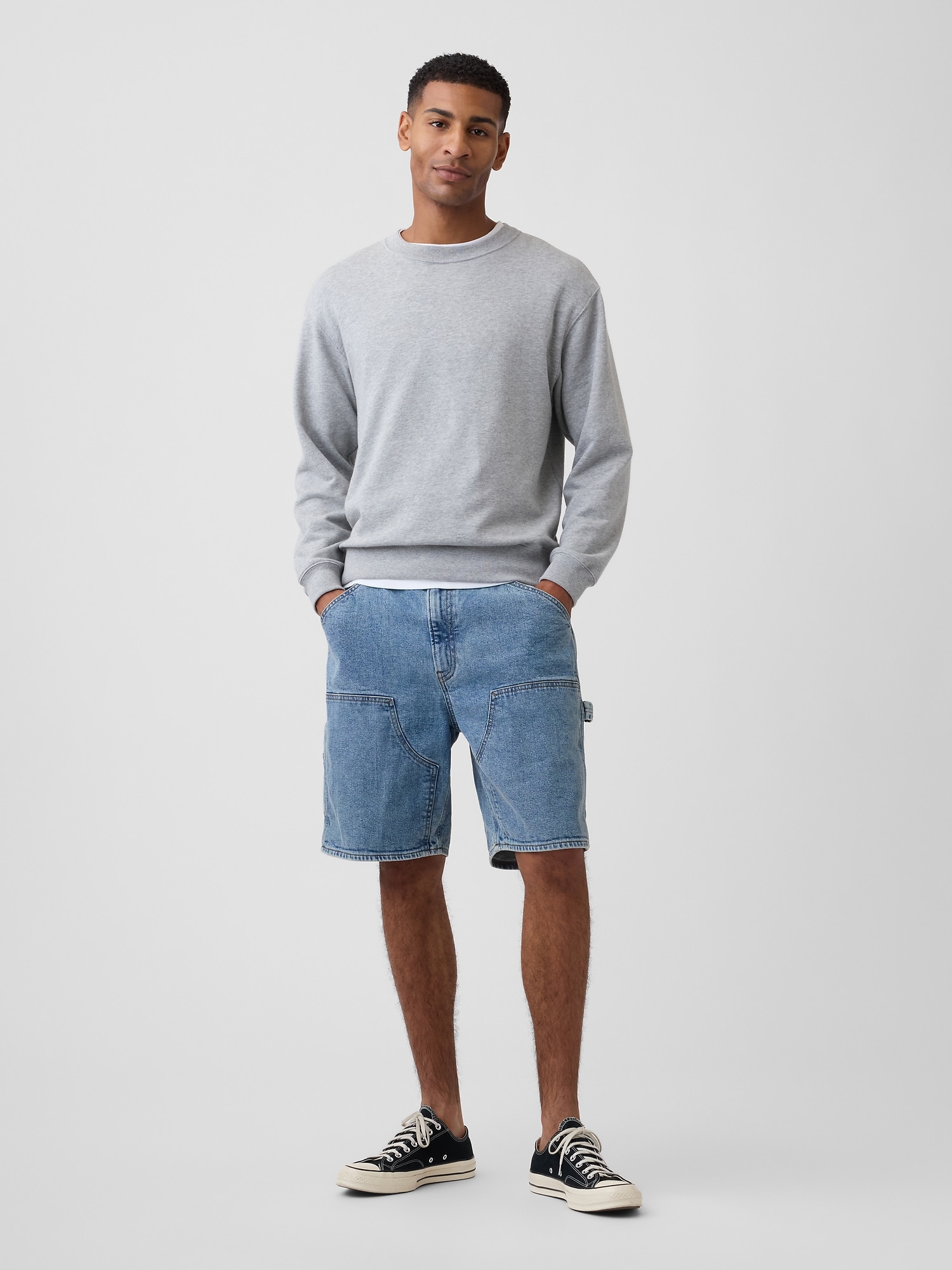 9" Denim Carpenter Shorts