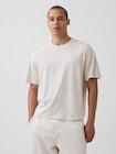 コットンリネン オーバーサイズ クロップドTシャツ-0