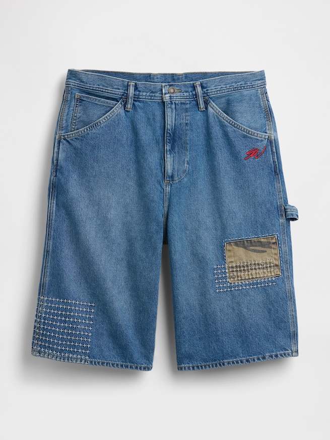 Gap &times; Sean Wotherspoon バギー パッチワーク デニムショートパンツ-5