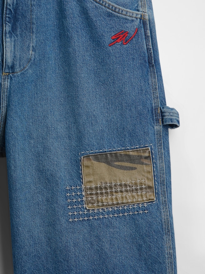 Gap &times; Sean Wotherspoon バギー パッチワーク デニムショートパンツ-4