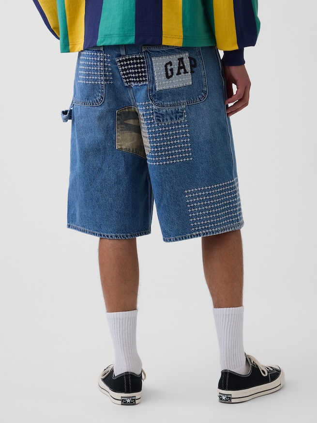 Gap &times; Sean Wotherspoon バギー パッチワーク デニムショートパンツ-3