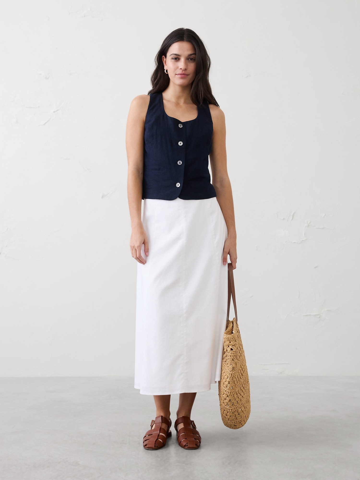 GILET À ENCOLURE DÉGAGÉE