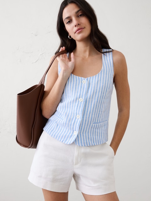 GILET À ENCOLURE DÉGAGÉE