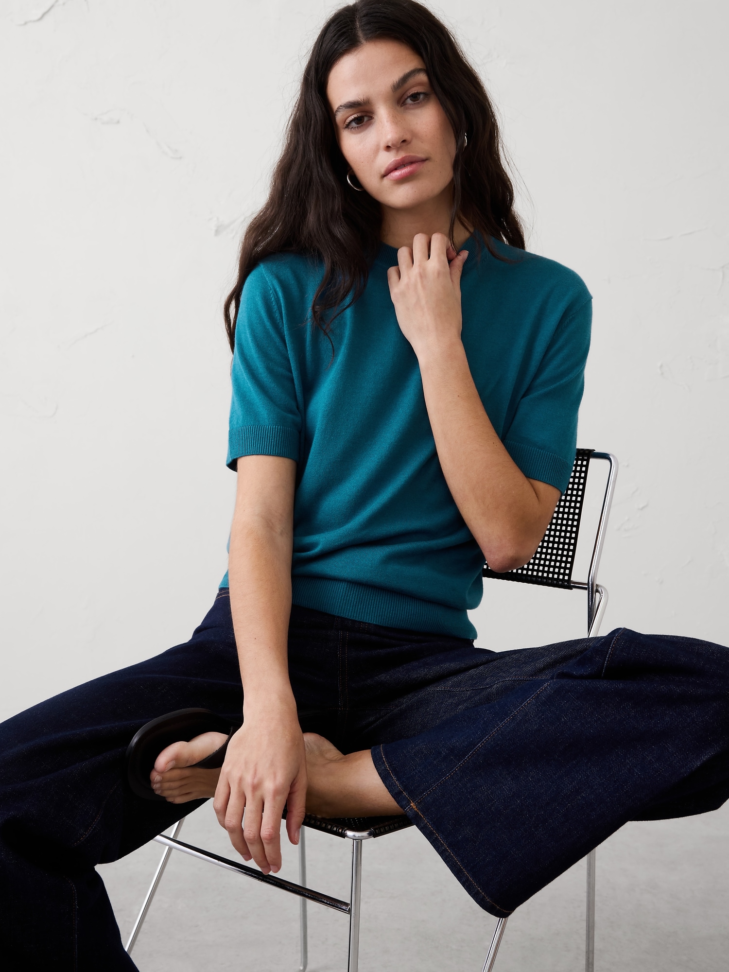 Forever Short-Sleeve Sweater