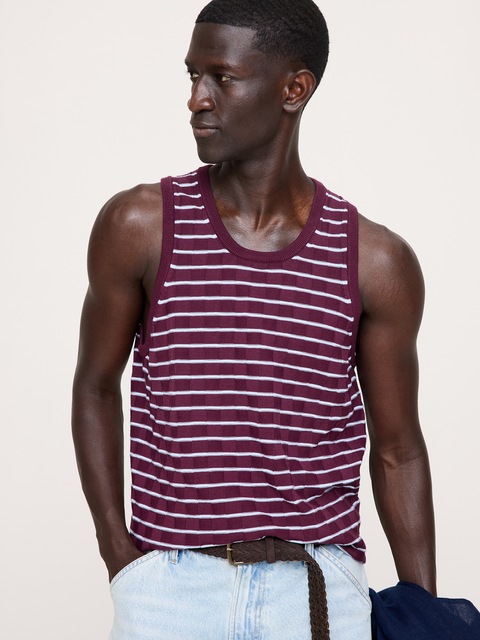 CAMISOLE EN COTON À RAYURES
