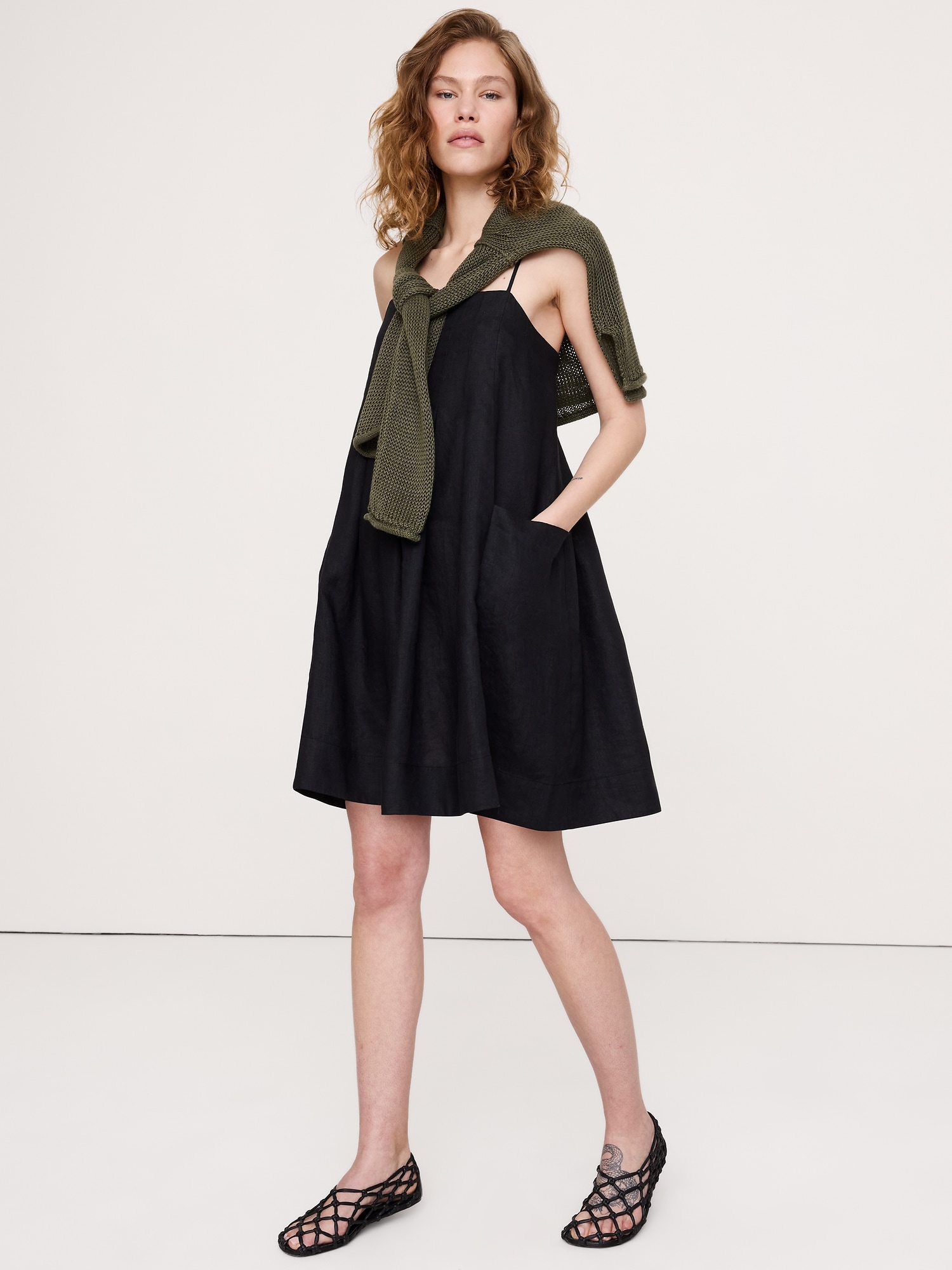 ROBE COURTE EN LIN