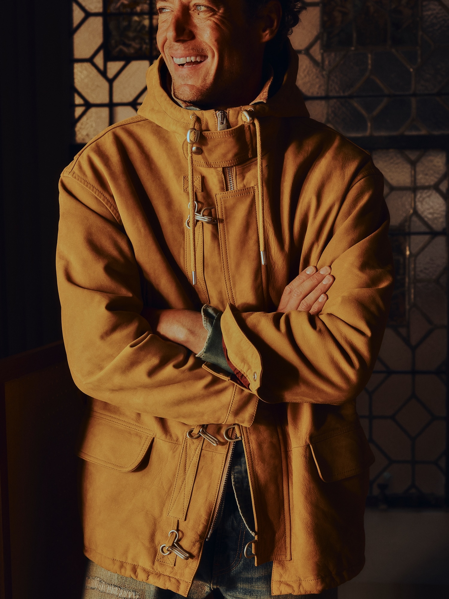 Archive Reissue ヌバックレザー ファイヤーマンズ ジャケット-3