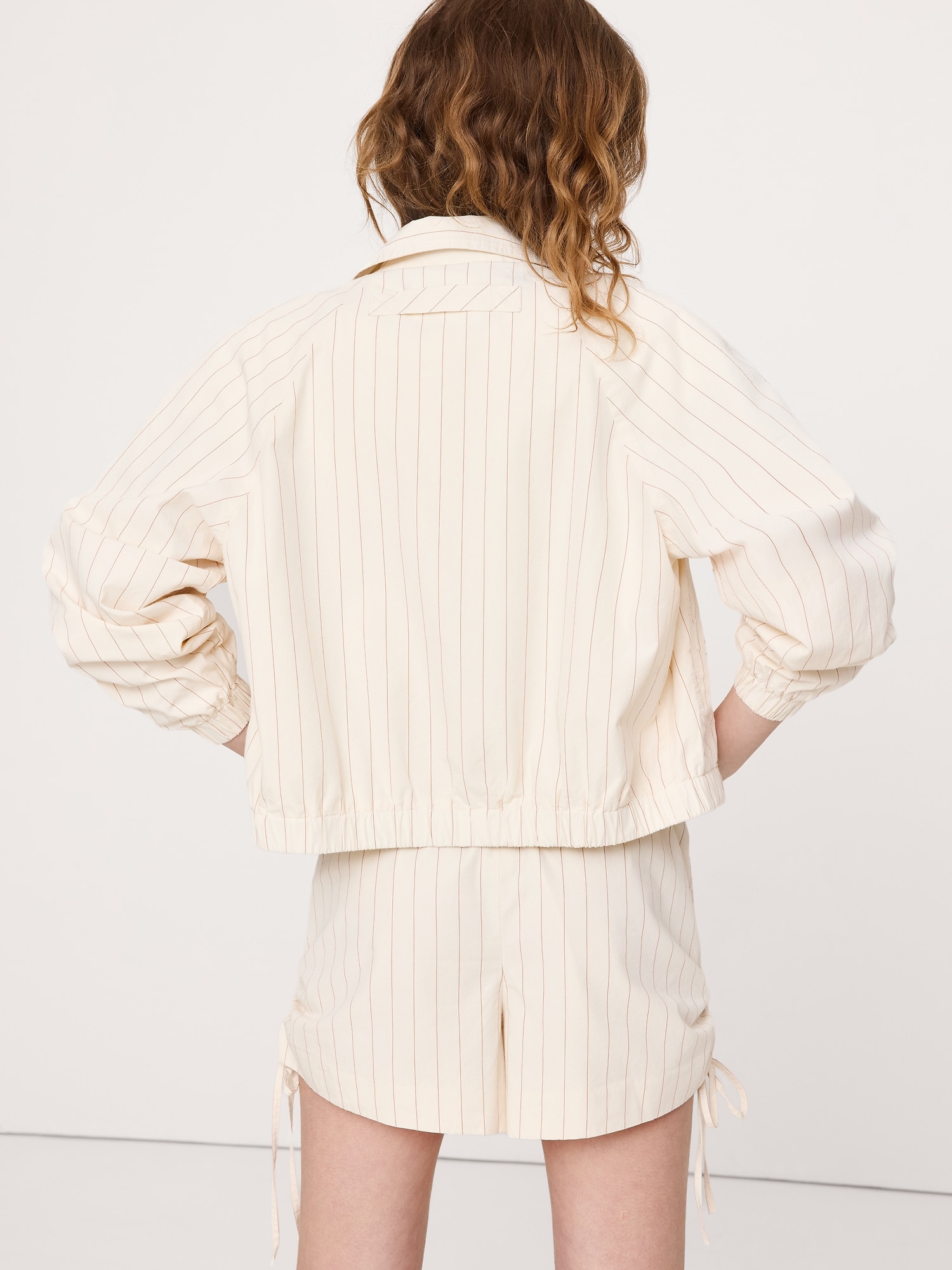 Cotton Poplin Bomber Jacket