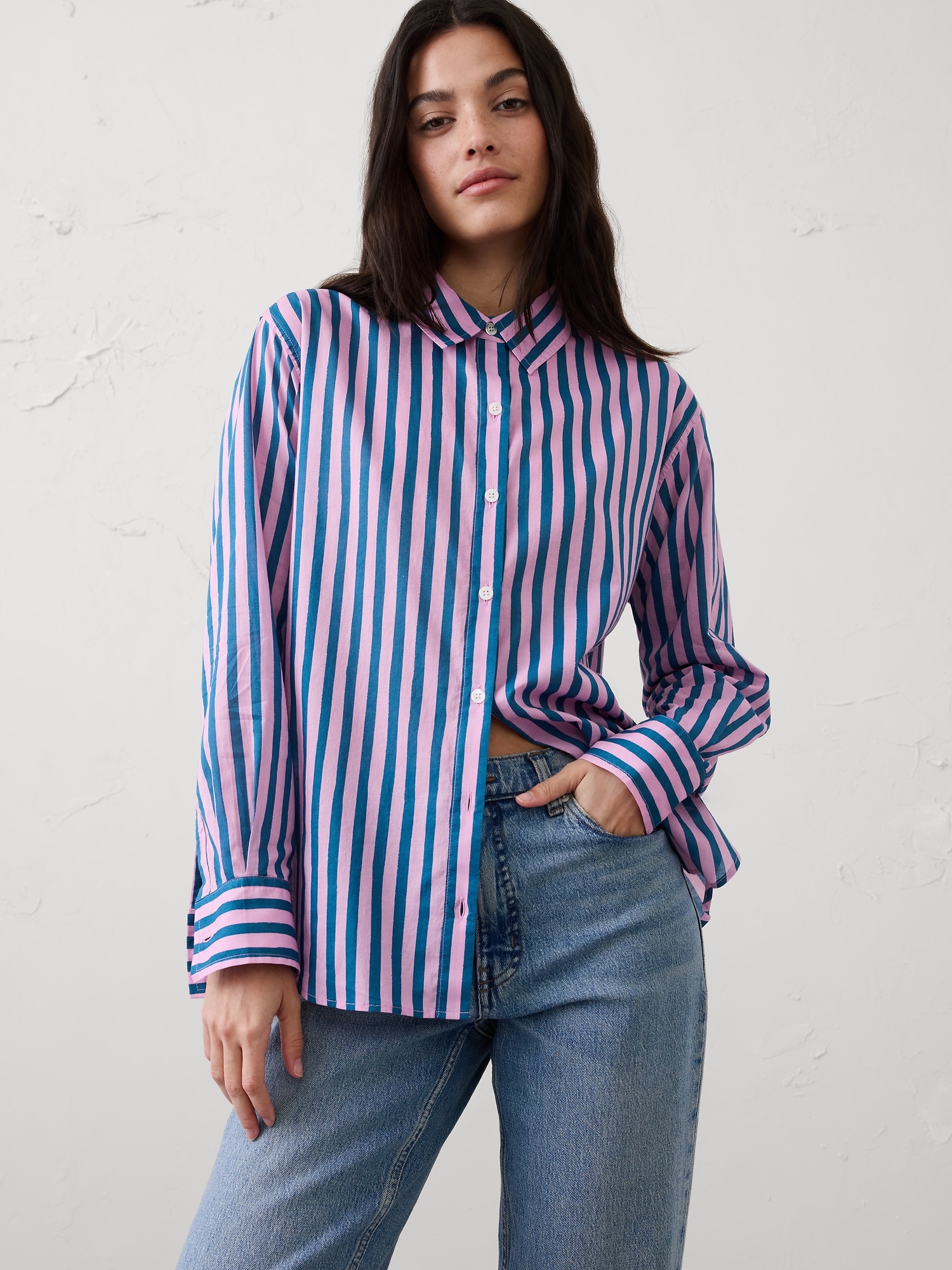 Striped Voile Shirt