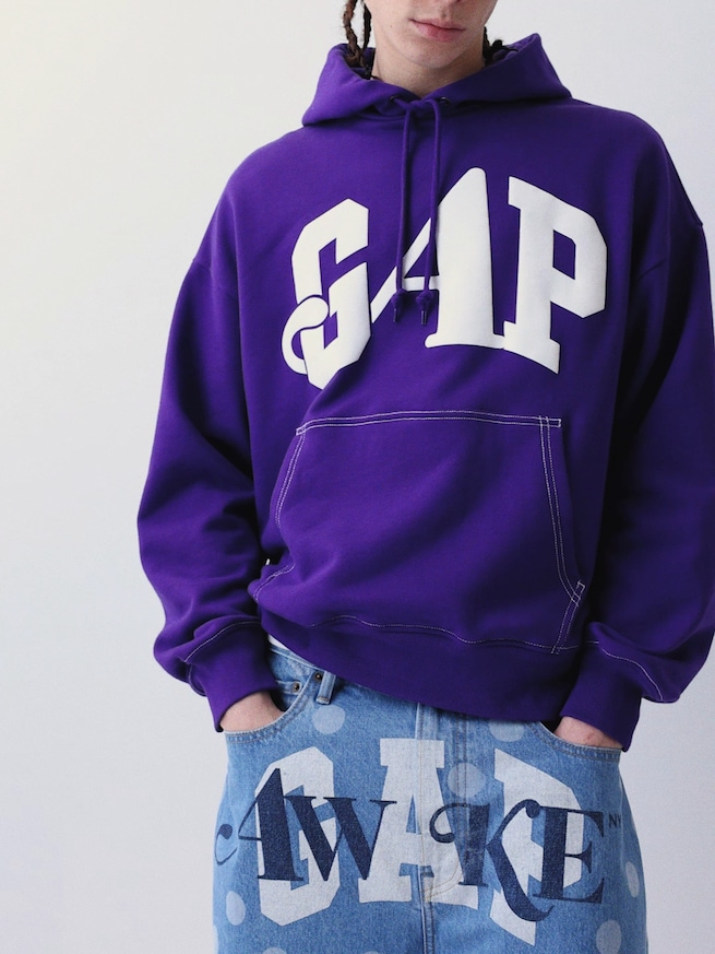 Gap &times; Awake NY ヘビーウェイト オーバーサイズ ロゴパーカー-9