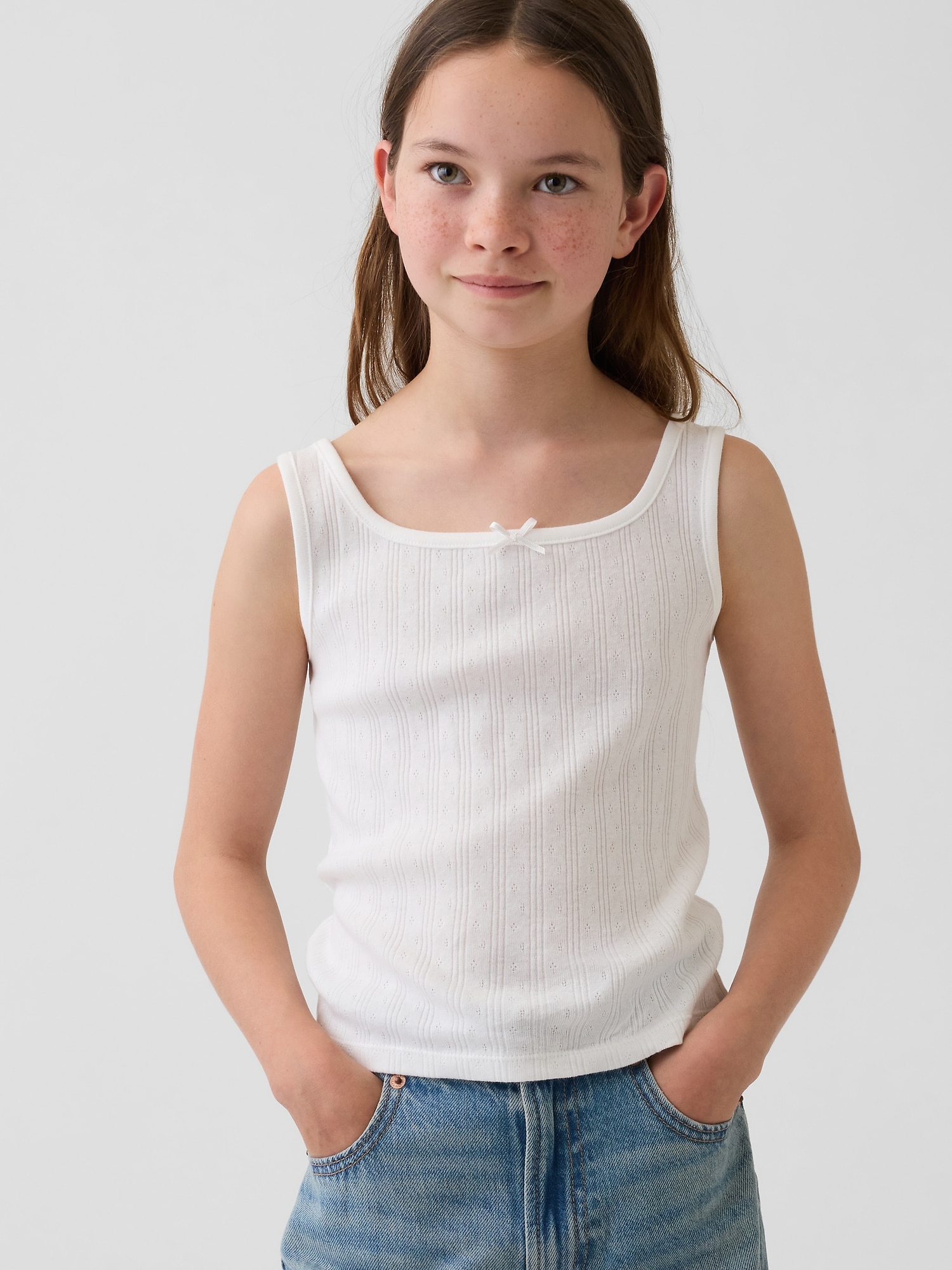 Kids Pointelle Tank Top
