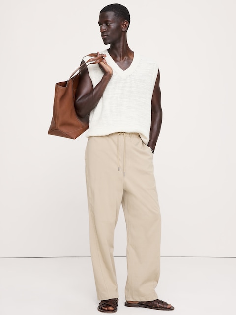 PANTALON AVIATEUR DÉCONTRACTÉ À TAILLE EXTENSIBLE