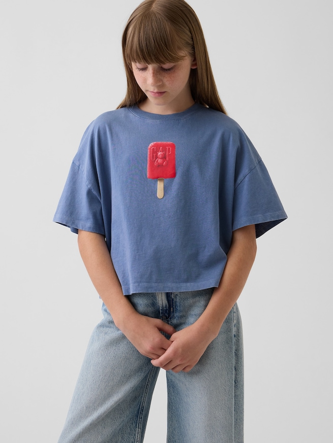 オーバーサイズ グラフィックTシャツ (キッズ)-0