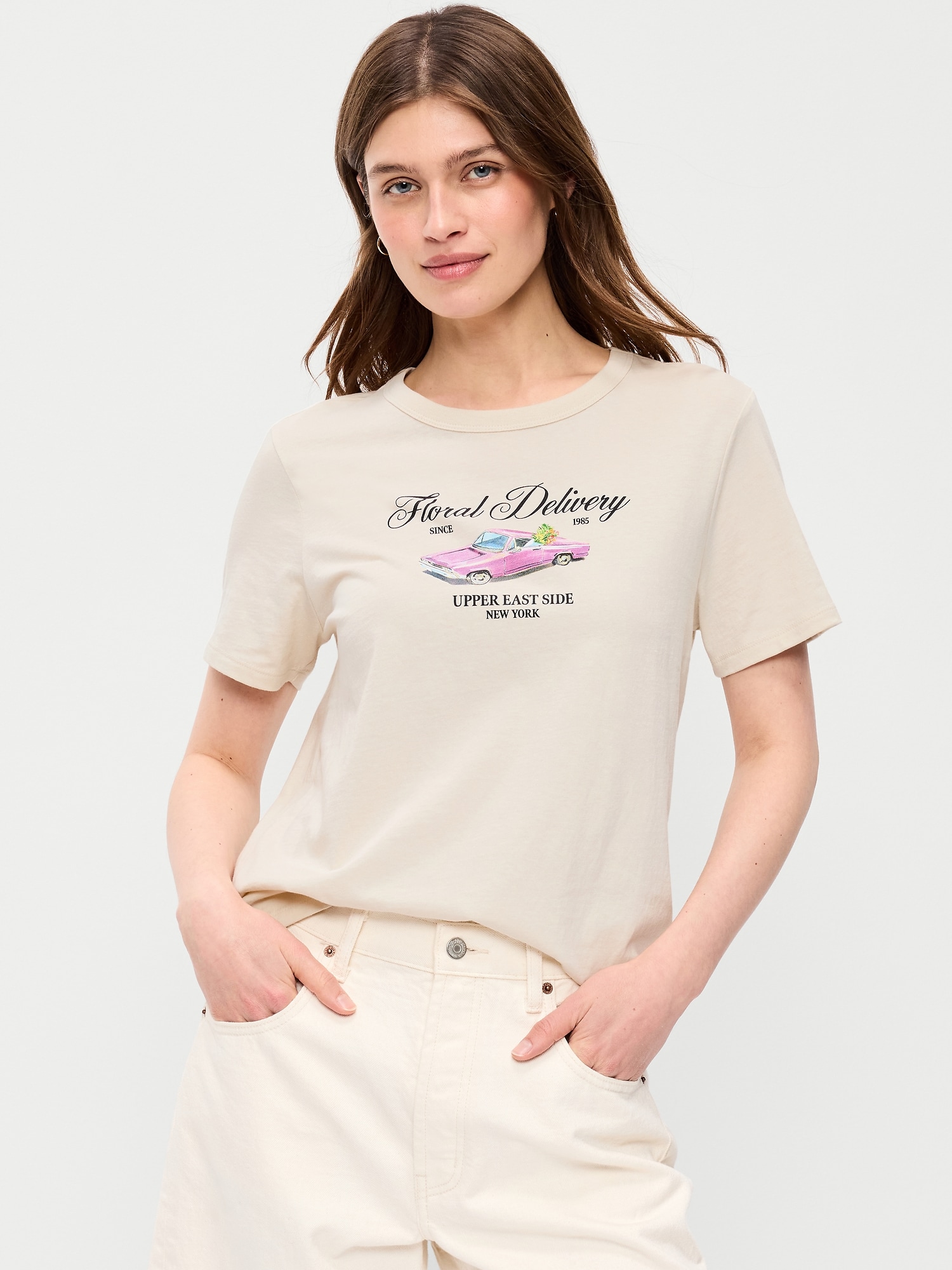 T-SHIRT PASSE-PARTOUT RAS DU COU À IMPRIMÉ