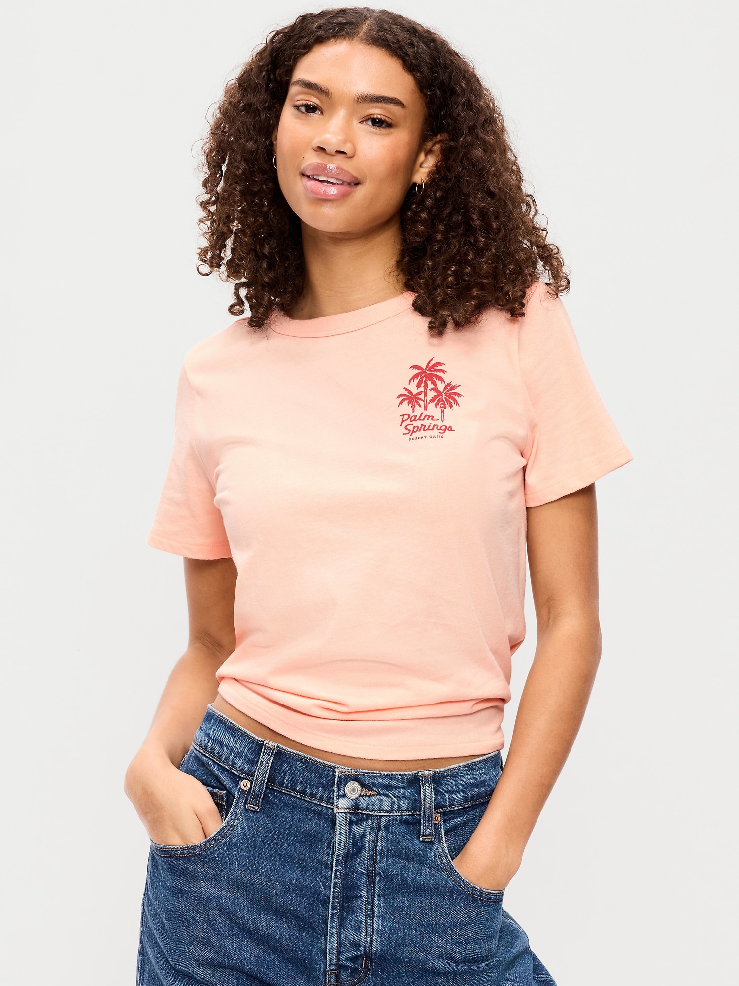 T-SHIRT PASSE-PARTOUT RAS DU COU À IMPRIMÉ