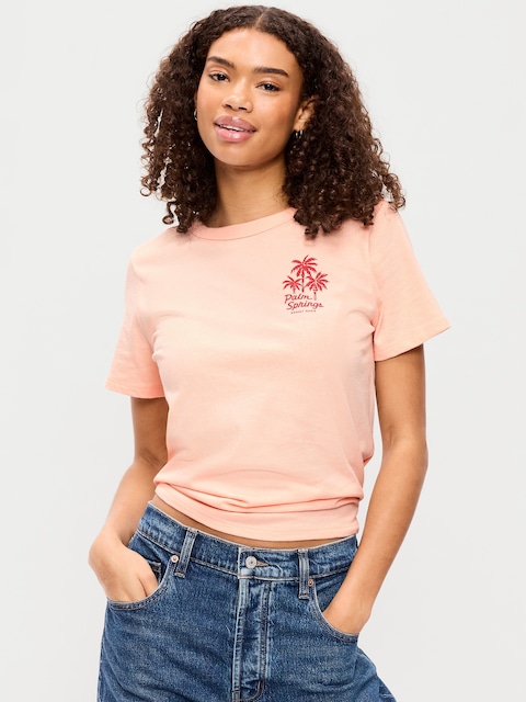T-SHIRT PASSE-PARTOUT RAS DU COU À IMPRIMÉ