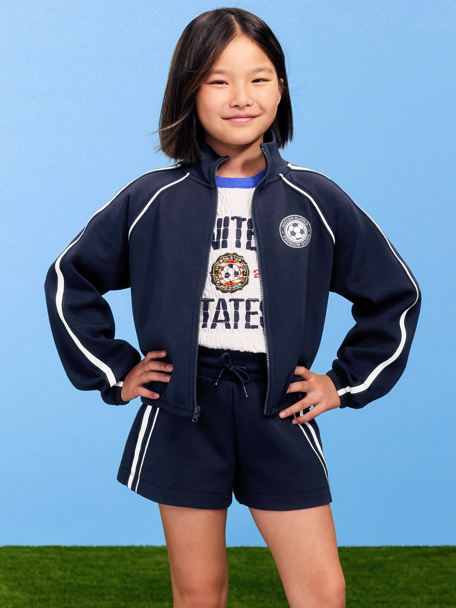 Dynamic Fleece USA Full-Zip Graphic Jacket for Girls