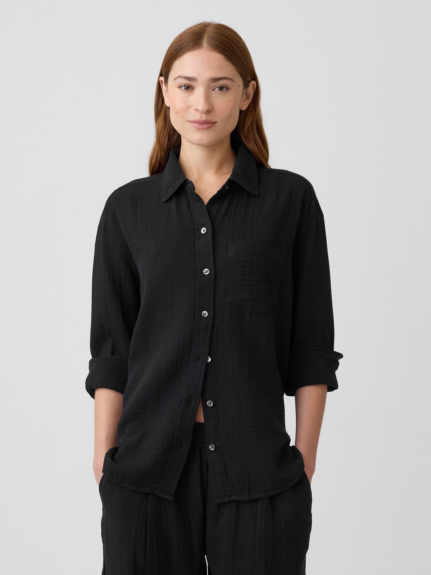 Oversized Shirt in Gauze