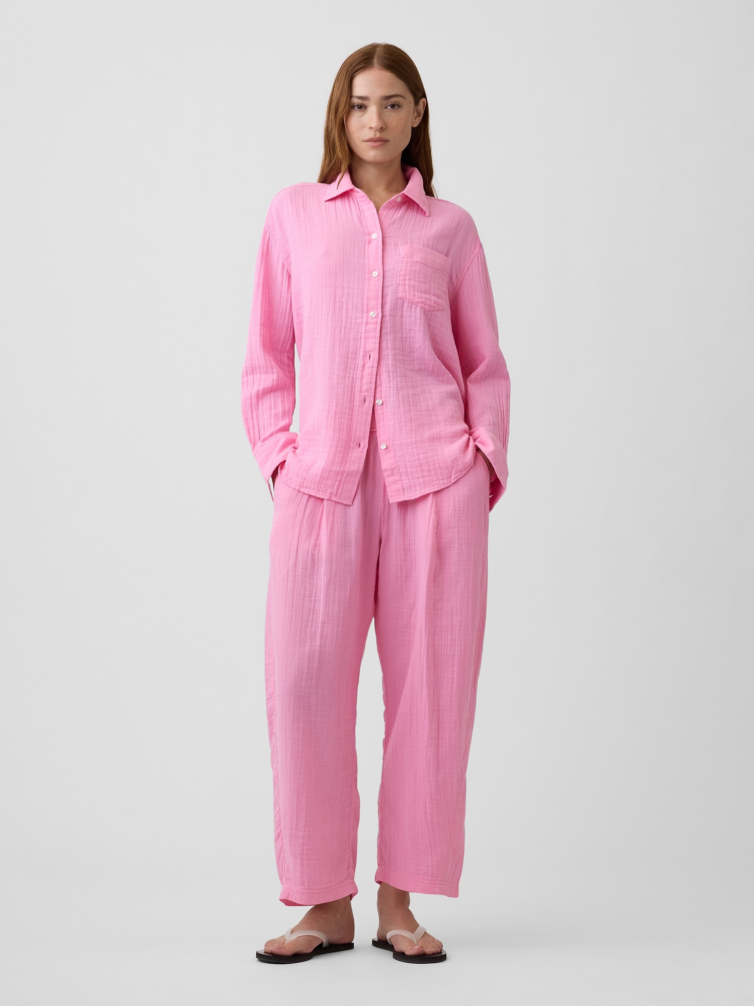 Oversized Shirt in Gauze | Gap Factory