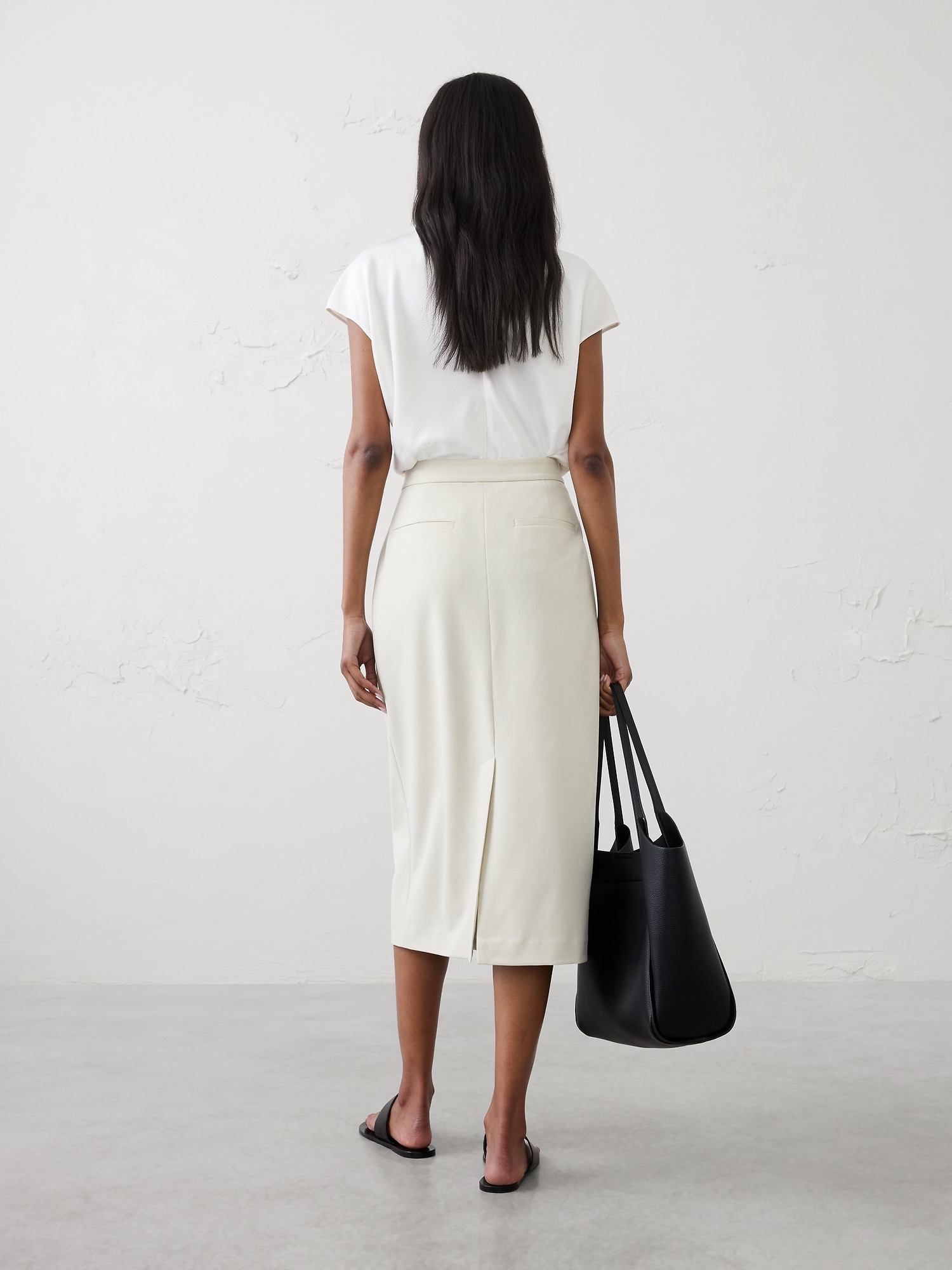Banana Republic Tailored Pencil Midi Skirt WORLDWIDE DELIVERY