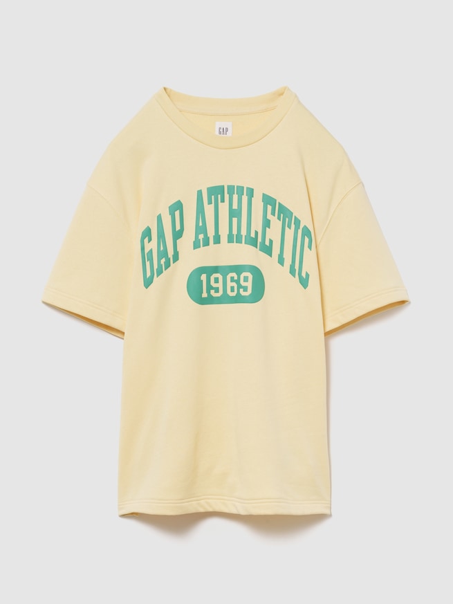 リラックスフィット フレンチテリー グラフィックTシャツ-0