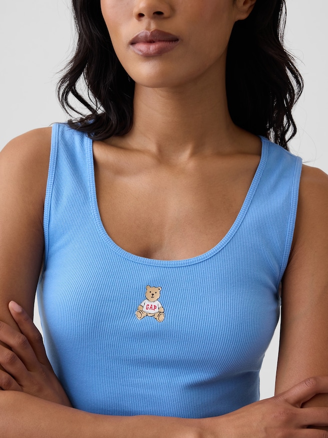 リブ GAPロゴ タンクトップ-4