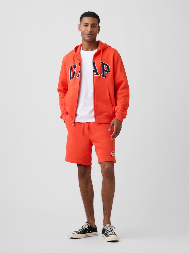 リラックス GAPロゴ ジップアップパーカー-3