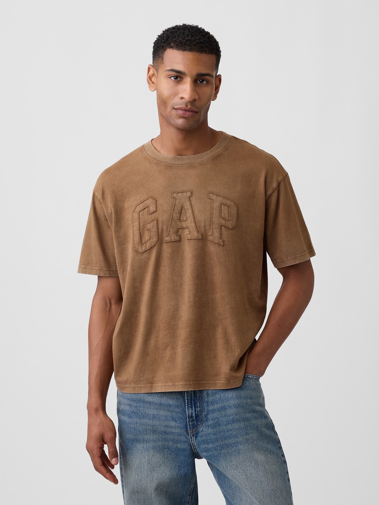 エブリディ ソフト ボクシー GAPロゴTシャツ-0