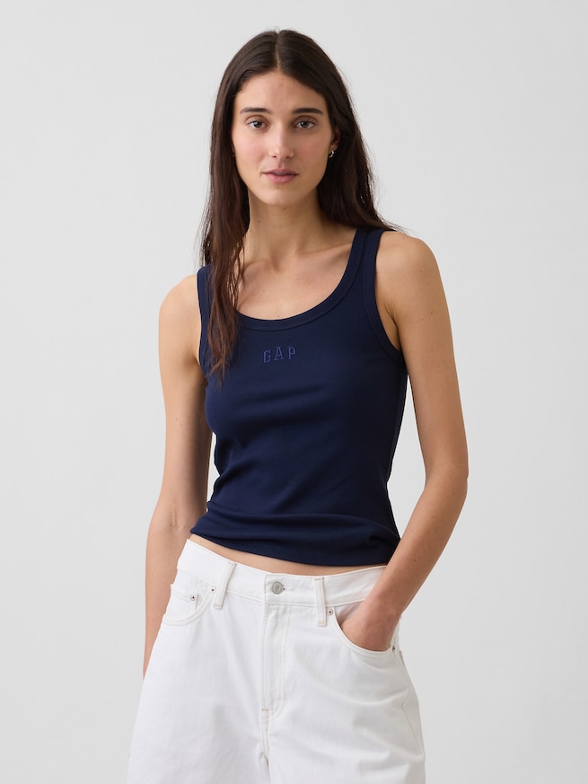 リブ GAPロゴ タンクトップ-0