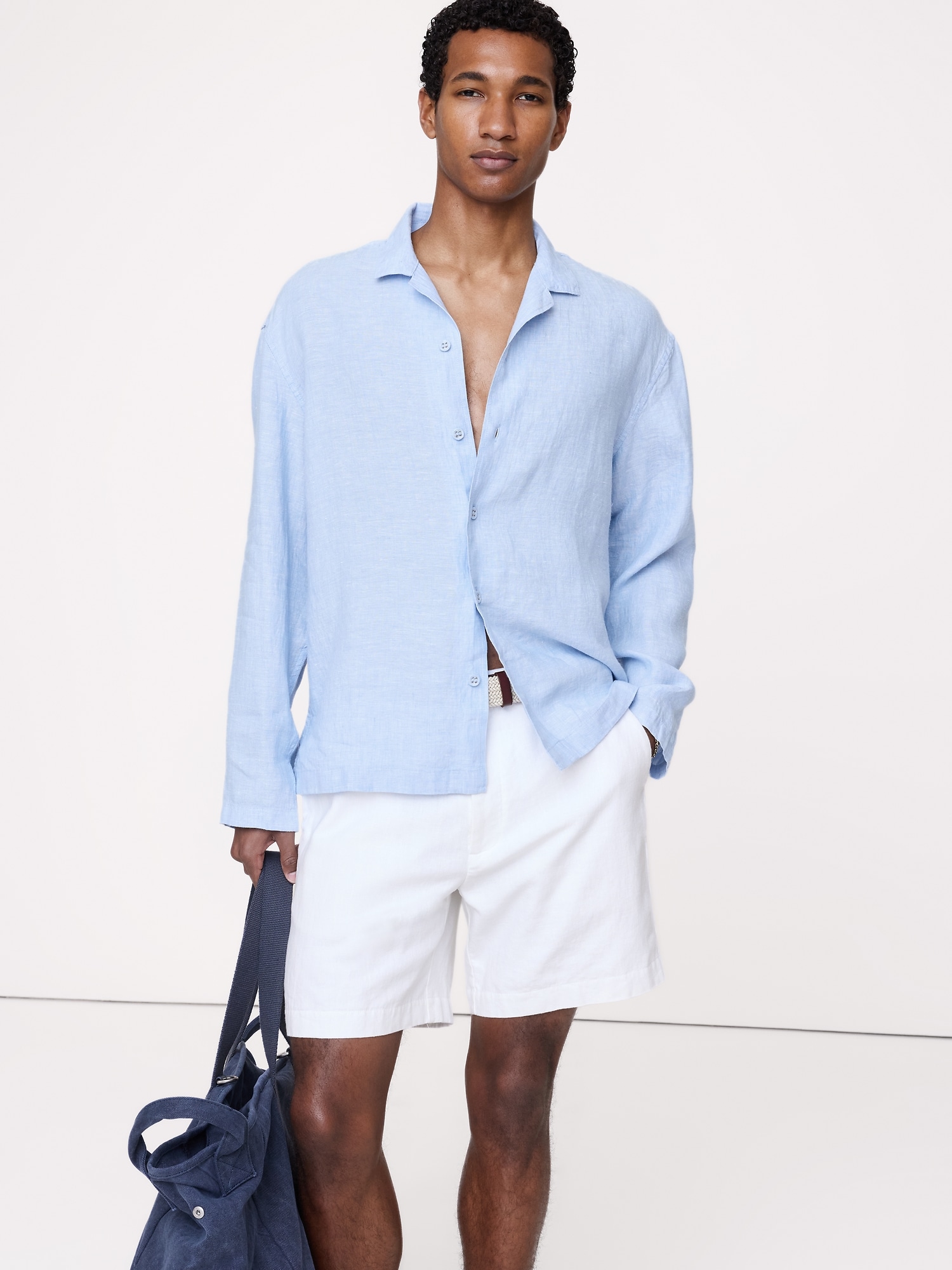Relaxed-Fit Linen Long-Sleeve Resort Shirt
