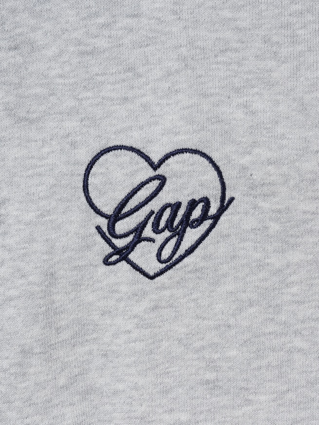 フレンチテリー オーバーサイズ GAPハートロゴ ジップアップパーカー-3