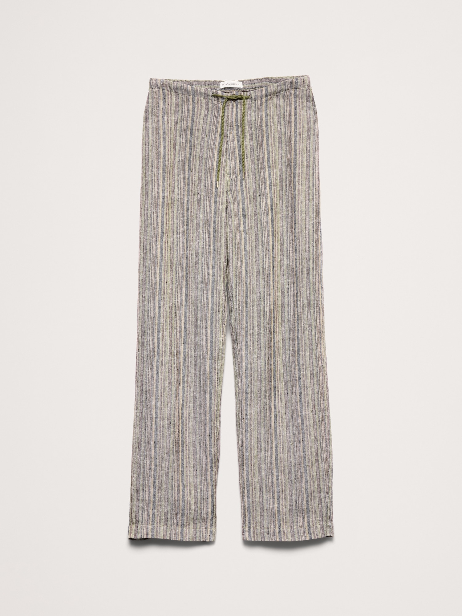 Relaxed Striped Linen Beach Pant