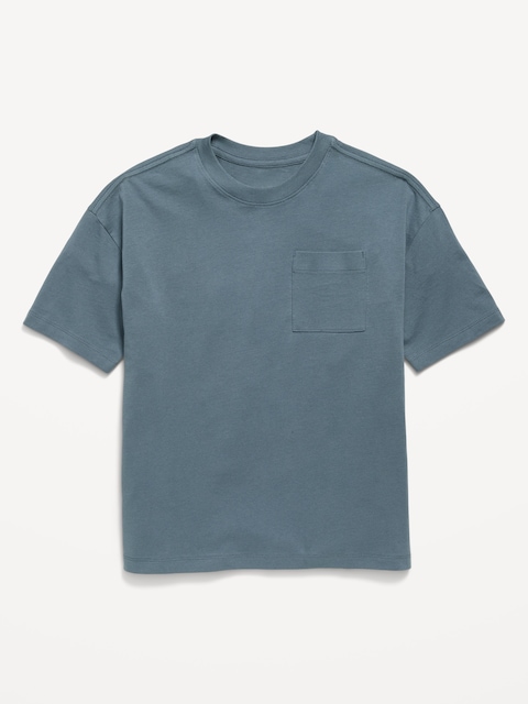Oversized Short-Sleeve Pocket T-Shirt for Boys