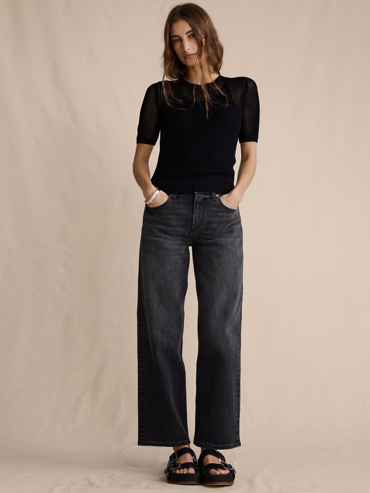 Mid-Rise 90s Loose Crop Jean