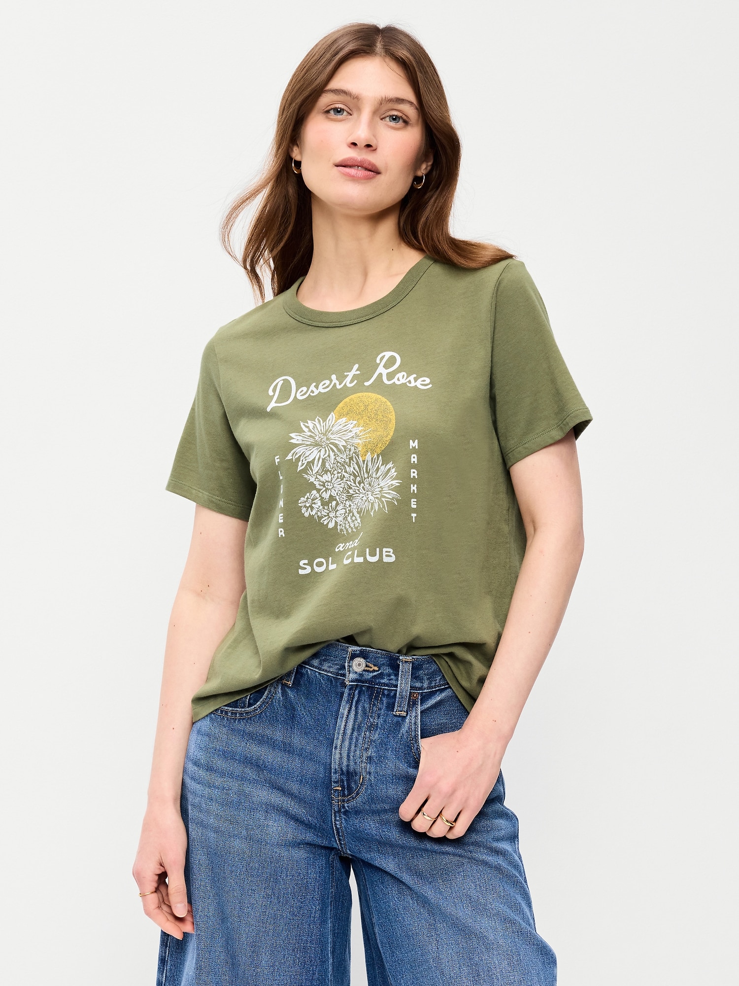 T-SHIRT PASSE-PARTOUT RAS DU COU À IMPRIMÉ