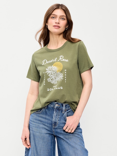 T-SHIRT PASSE-PARTOUT RAS DU COU À IMPRIMÉ