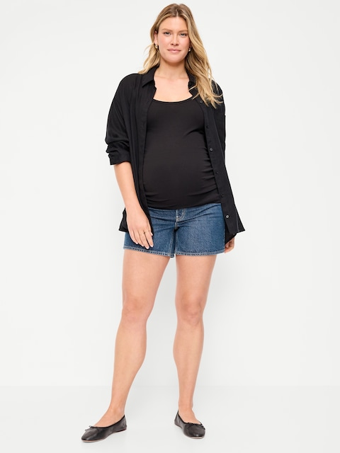 Maternity Full-Panel Baggy Short -- 5-inch inseam