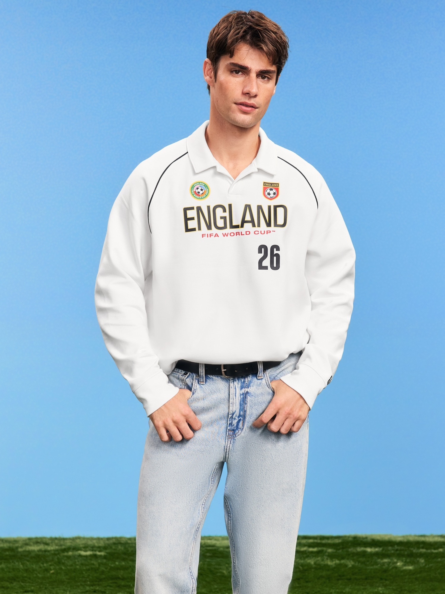 FIFA World Cup 26™ England Dynamic Fleece Collared Graphic Sweatshirt for Men
