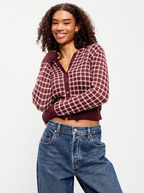 SoSoft Cotton Crew-Neck Cardigan Sweater
