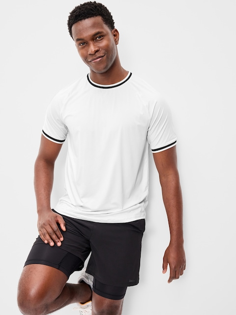T-SHIRT TECH MODERNE À BORDS CONTRASTANTS