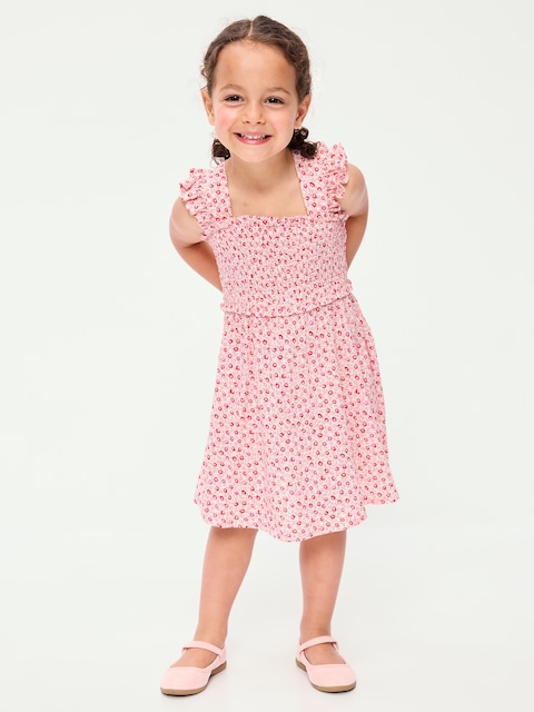 ROBE À SMOCKS SANS MANCHES À MOTIF POUR TOUTE-PETITE