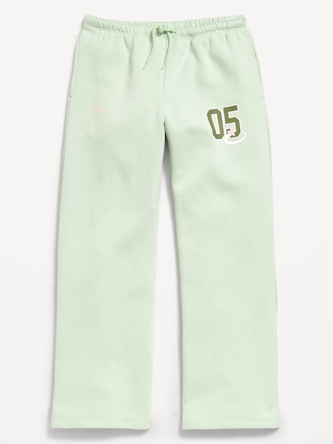 High-Waisted Graphic Wide-Leg Sweatpants for Girls