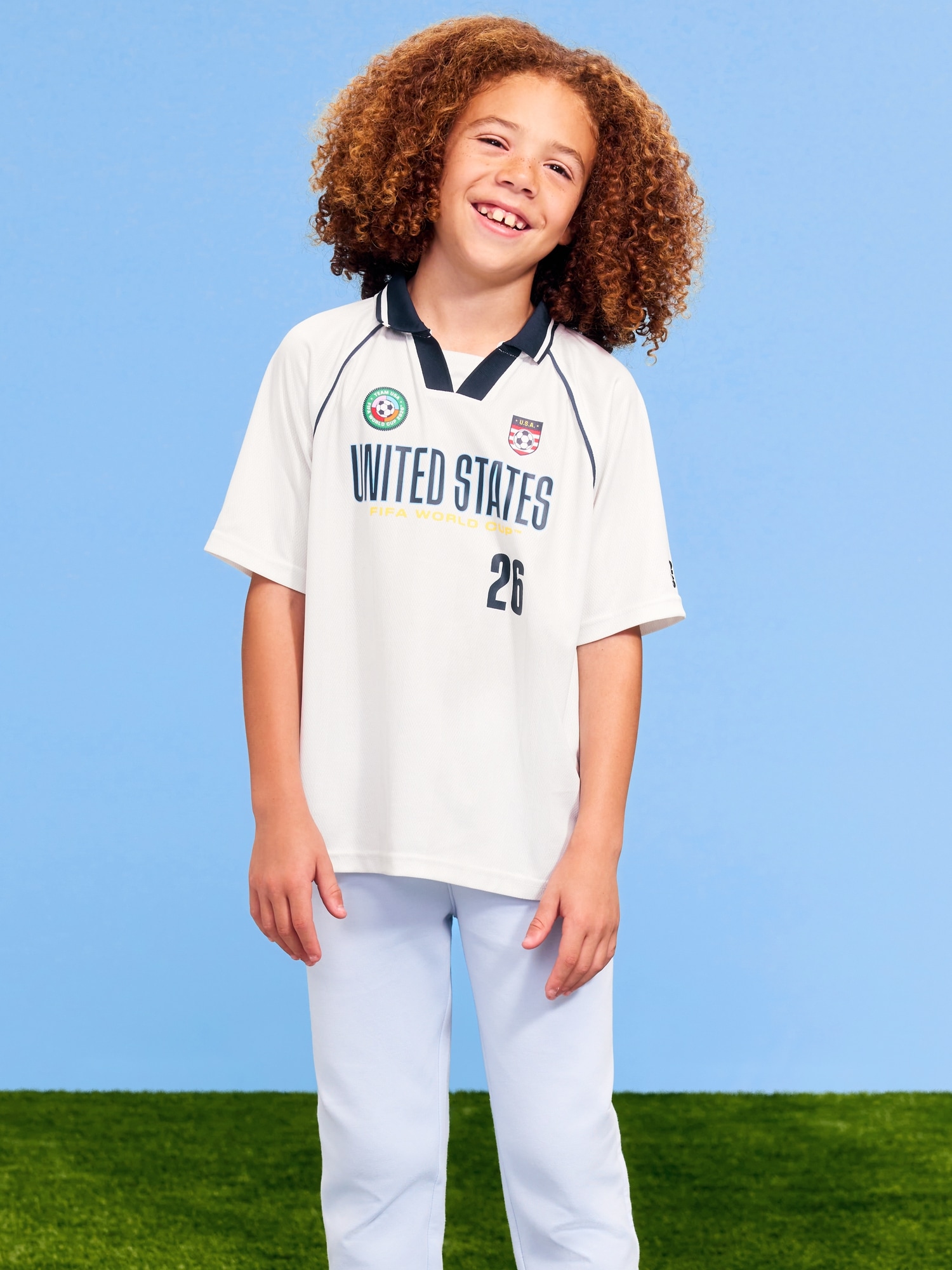 FIFA World Cup 26™ USA Lifestyle Collared Jersey T-Shirt for Kids