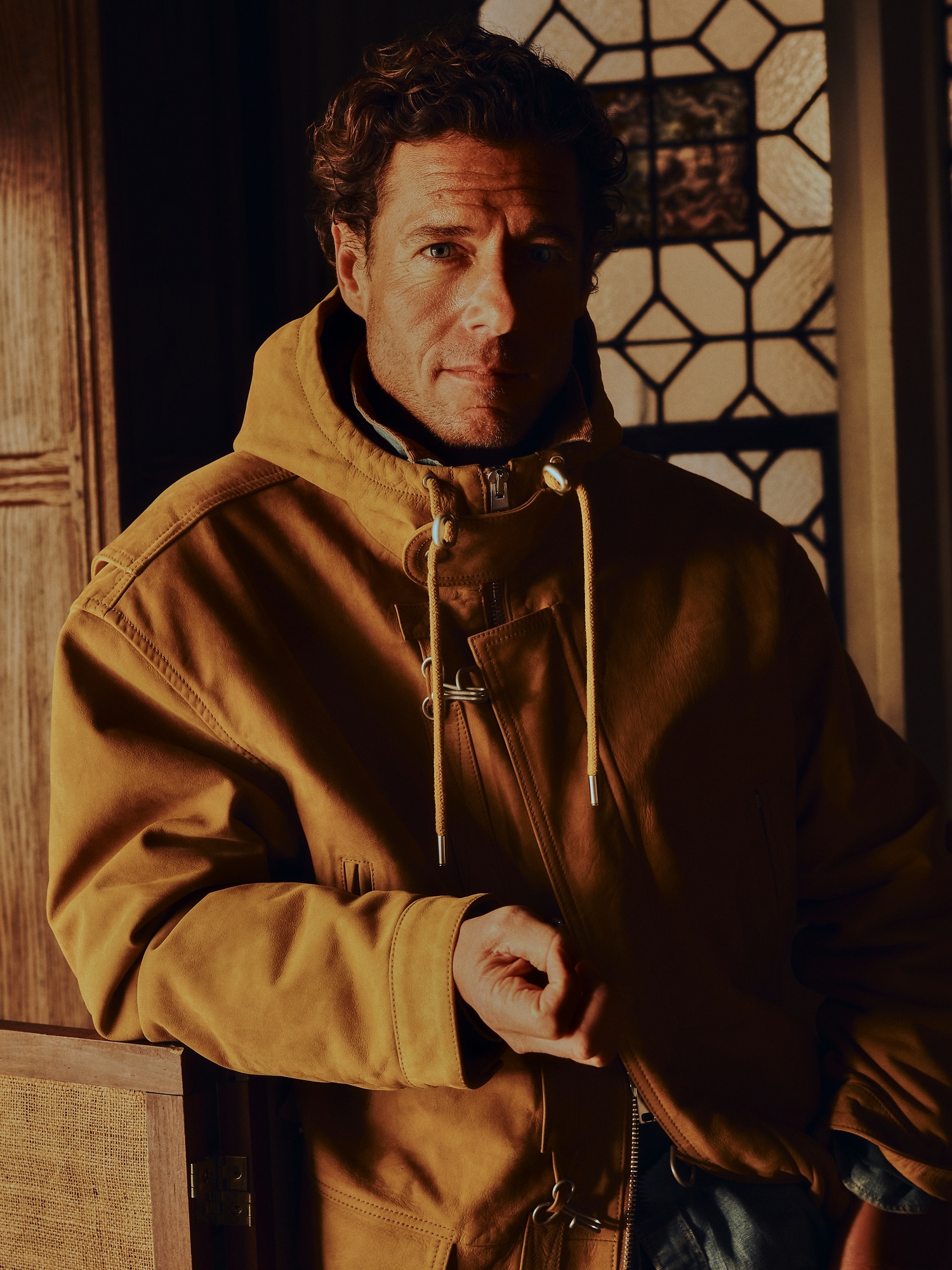 Archive Reissue Fireman's Jacket in Nubuck Leather