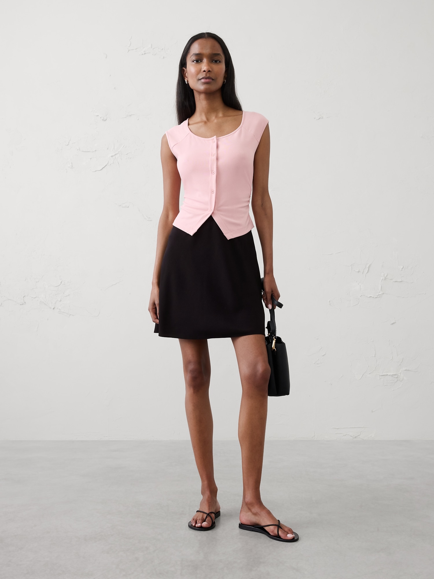 HAUT BOUTONNÉ EN INTERLOCK DOUX