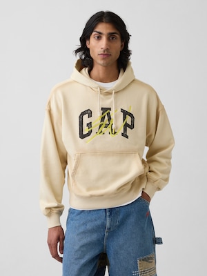 Gap &times; Sean Wotherspoon ヘビーウェイト フレンチテリー オーバーサイズ クロップド GAPロゴパーカー