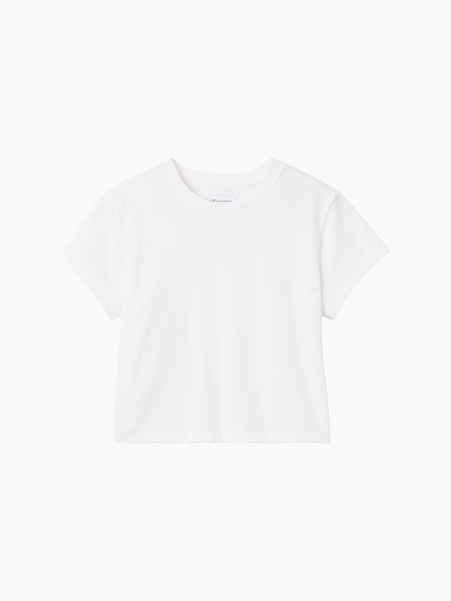 Gap x Victoria Beckham オーガニックコットン ロゴ クロップドTシャツ-5