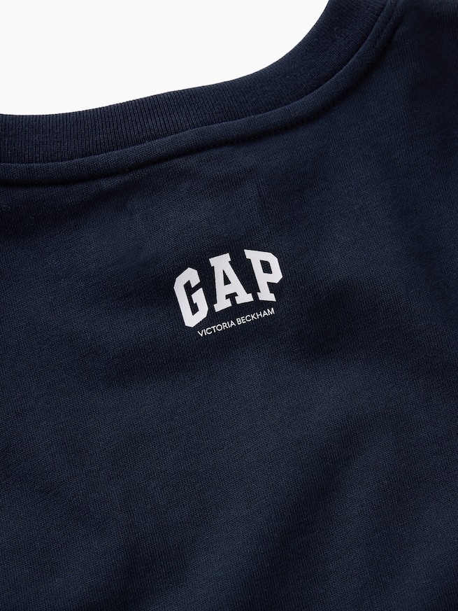 Gap x Victoria Beckham オーガニックコットン ロゴ クロップドTシャツ-3