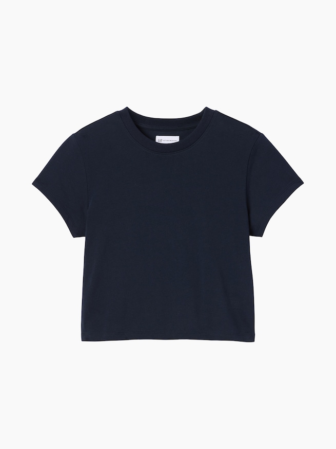 Gap x Victoria Beckham オーガニックコットン ロゴ クロップドTシャツ-4